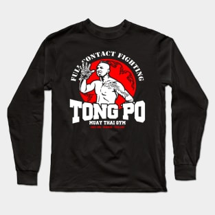 New Tong Muay Thai PO  Fighter Villain Van  Kickboxer Damme Long Sleeve T-Shirt